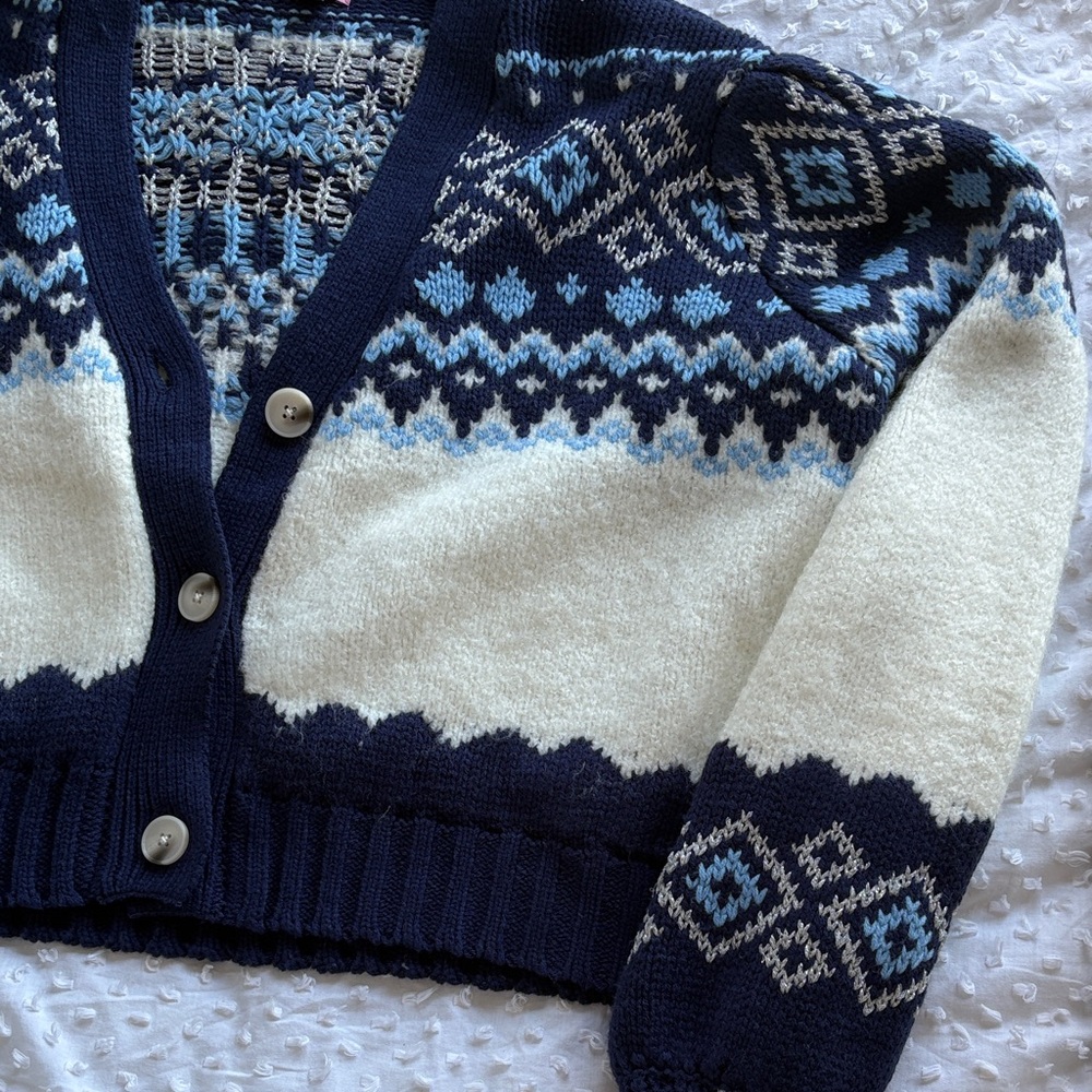 Francesca’s Blue & White Cardigan - Picture 3 of 4